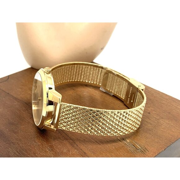 Movado Women's Watch 3600598 Bold Gold Dial Swiss Quartz Mesh Band Steel 35mm - Picture 9 of 14